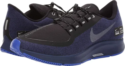 Vista 7 de Nike Air Zoom Pegasus 35 Shield Mens Running Shoe BlackMetallic Silver-Blue Void