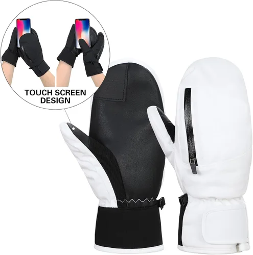 Vista 3 de Durio Guantes de esquí impermeables para mujeres y hombres, guantes de esquí para mujeres y hombres, guantes de nieve para pantalla táctil, guantes