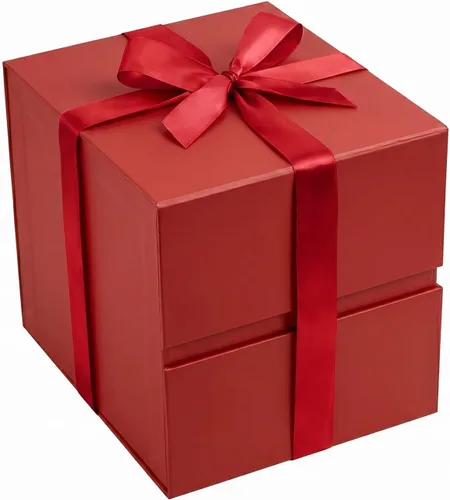 Vista 46 de LIFELUM Square Gift Box with Magnetic Lid, Card, Sticker, Ribbon, Shredded Paper Filler for Business, Wedding, Birthdays