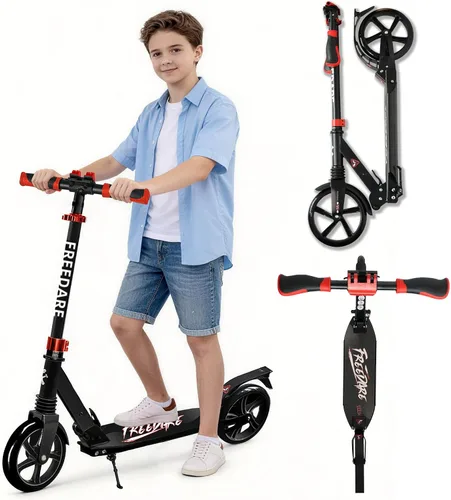 Vista 10 de FREEDARE Foldable Kick Scooter for Ages 8+ Kid & Teens, Adults, Multi