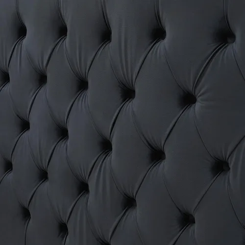 Vista 7 de Better Home Products Marco de cama de terciopelo con metal plateado negro/queen