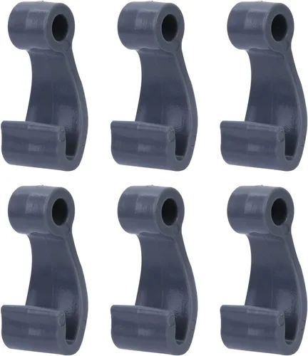 Vista 5 de Ganchos de cuerda de plástico con clip en forma de J para barco inflable, balsa de pesca, cubierta de barco marino, fácil de usar, ganchos J