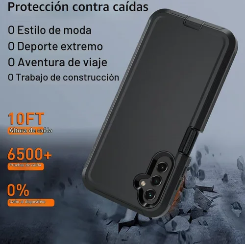 Vista 5 de Funda para Samsung Galaxy A14 5G, A14 5G resistente, [protección de grado militar] [a prueba de golpes] [a prueba de caídas] [a prueba de polvo]