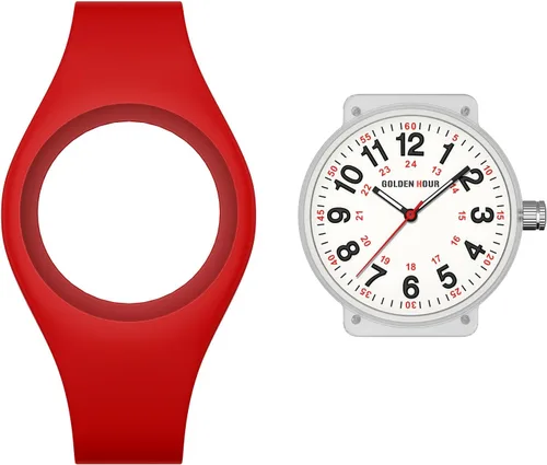 Vista 5 de GOLDEN HOUR Relojes deportivos impermeables analógicos unisex para enfermeras, profesionales médicos, estudiantes, esfera militar brillante y fácil