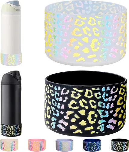 Vista 50 de WK IEASON 2 fundas de silicona para botella de agua Owala, base protectora para botella de agua Owala FreeSip Twist y Flip Flask accesorios