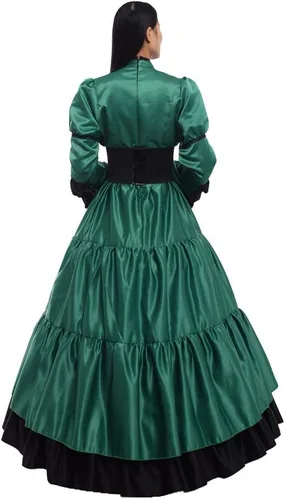 Vista 5 de GRACEART - Disfraz estilo victoriano , rococó, para mujer (vestido y miriñaque)