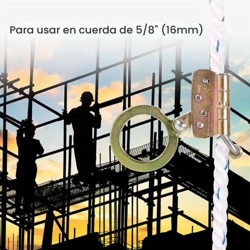 Vista 5 de Agarre de Cuerda de Protección contra Caídas con Función Antipánico, Agarres de Cuerda de Doble Bloqueo Auto-Trail Arrestador de Caídas, Usado