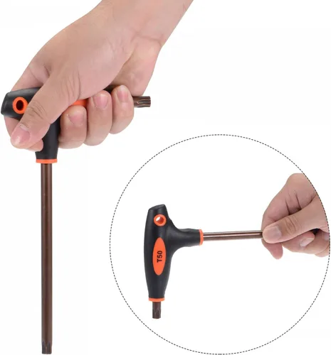 Vista 4 de uxcell Llave Torx a prueba de manipulaciones T15 con mango en T de doble extremo, acero S2 2 unids