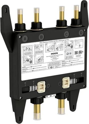 Vista 17 de Moen TS3302BL - Controlador de sistema de agua digital inteligente de 2 salidas para válvula de ducha termostática, en color negro mate