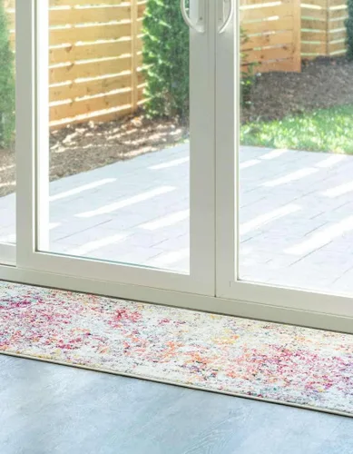 Vista 4 de Unique Loom Richmond Collection - Alfombra de área con medallón (2 pies x 4 pies 1 pulgada, color multicolor claro/negro)