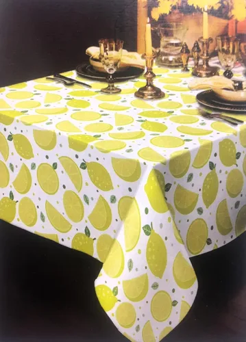 Vista 4 de Better Home Mantel de cocina con diseño de pera de manzana, tela resistente con parte trasera de franela, 52 x 70 pulgadas, oblongo