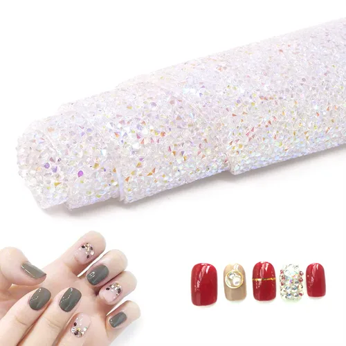 Vista 5 de Honbay 1 tapete de mesa con purpurina para arte de uñas, almohadilla para reposabrazos, almohadilla de escritorio de manicura brillante para arte