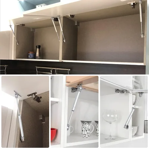 Vista 7 de Soporte de elevación de seguridad para bisagra de gabinete de soporte de gas de 20N/4.4 libras, soporte de tapa suave abierta y abajo, soporte