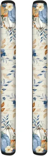Vista 33 de 2 fundas para manijas de refrigerador, decoración otoñal, hojas de arce, fundas para manijas de puerta de nevera, lavables a máquina, microondas
