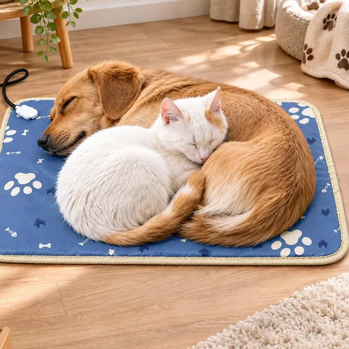 Vista 8 de Heating Pad for Puppies, Electric Heated Mat with Steel Cord for Dog, Cat