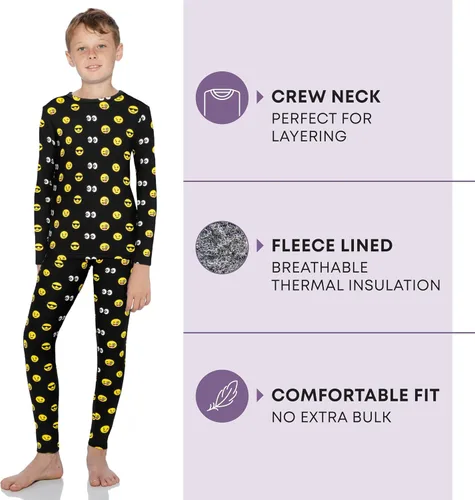 Vista 80 de Rocky Ropa interior térmica para niños, ropa interior larga para niños, capa base para clima frío/esquí