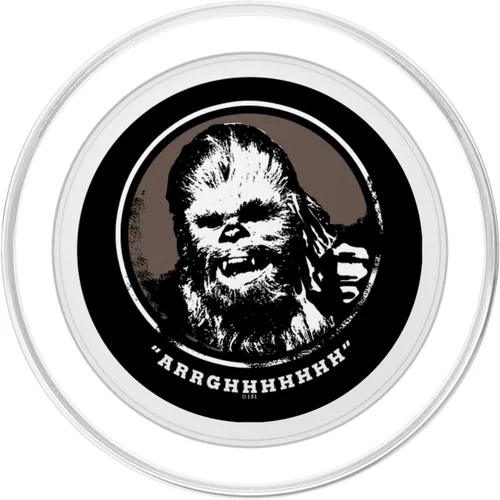 Vista 2 de Star Wars Chewbacca Arrghhhhhhh Catchphrase Retro Art PopSockets MagSafe PopGrip para iPhone