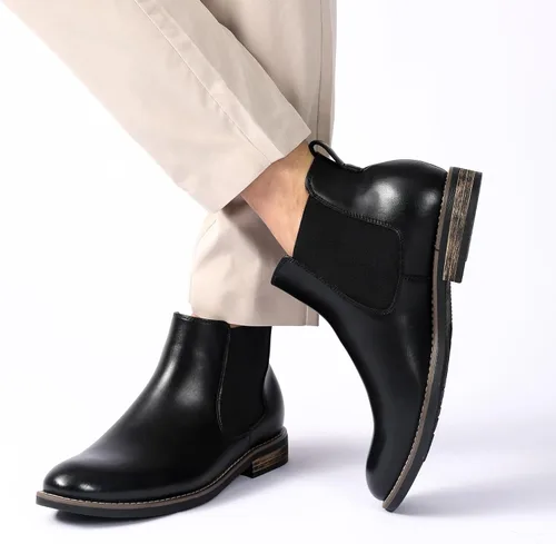 Vista 7 de Bruno Marc Botines Chelsea de piel de ante para hombre