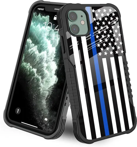 Vista 13 de Funda compatible con iPhone 11 [parachoques a prueba de golpes] [antiarañazos] [antideslizante] cubierta de protección resistente para hombres
