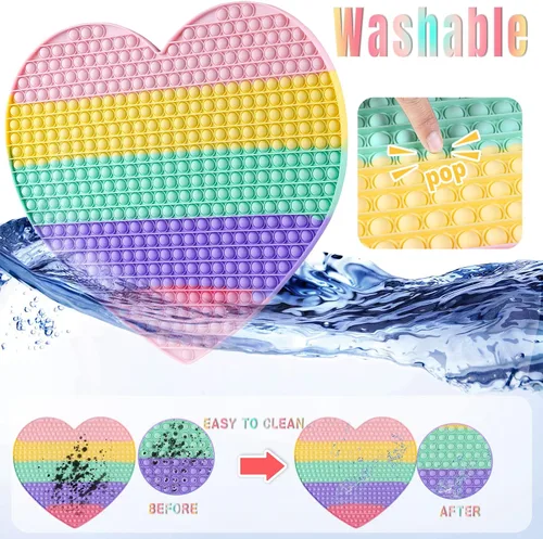 Vista 3 de Juguete sensorial grande de 460 burbujas para niños regalo gigante de burbujas de empuje de 19 pulgadas para niños juguete gigante extra grande Mega