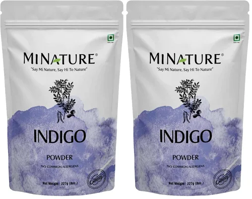 Vista 12 de Polvo índigo natural, 4.02 oz (4 onzas), Indigofera Tinctoria, Rajasthani Indigo Powder para tinte para el cabello, color natural del cabello por mi