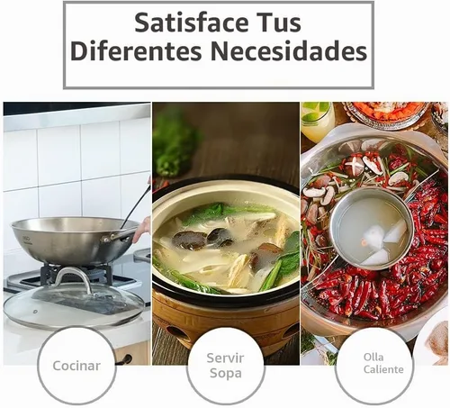Vista 7 de Newness Cucharón de sopa, [Resistente al óxido, Resistente al calor, Formación integral] Cucharón de sopa duradero de acero inoxidable 304 con mango