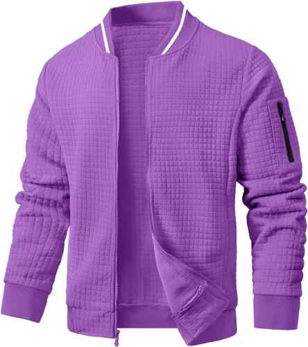 Vista 7 de Chaqueta casual para hombre, chaqueta ligera y abrigo universitario