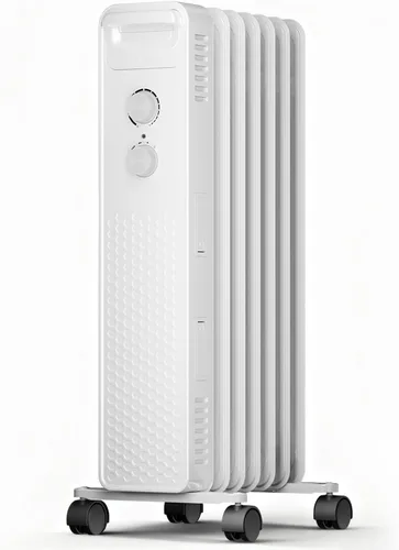 Vista 10 de ZAFRO 1500 W Calentador Eléctrico de Radiador Lleno de Aceite con Termostato Ajustable, Protección Contra Sobrecalentamiento y Vuelco, Bajo Nivel