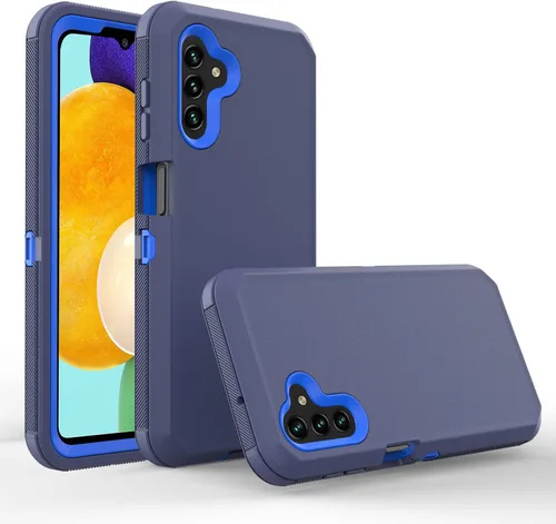 Vista 3 de Diseñado para Samsung Galaxy A13 5G, con protector de pantalla integrado funda resistente con soporte integrado + clip giratorio para cinturón