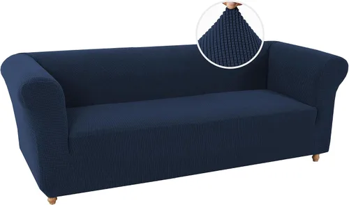 Vista 12 de Turquoize Funda elástica para silla estilo Chesterfield para sala de estar, 1 pieza, funda de sofá suave y antideslizante con tela jacquard gruesa