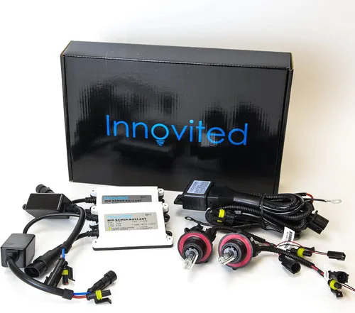 Vista 7 de Innovited Bombilla de xenón HID H1 10000K x 1 par con 2 balastos digitales platino de 55 W (azul océano)