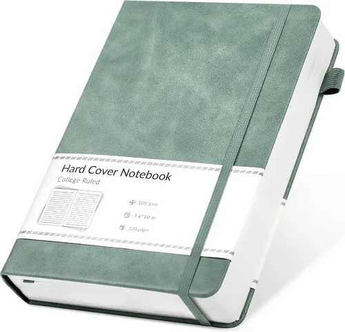 Vista 19 de CAGIE Cuaderno de cuadrícula de cuadrícula con puntos y balas, color negro A5