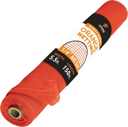 Vista 34 de Xpose Safety Red de seguridad para construcción de Xpose Safety - Rollo de material temporal de 150 pies, malla de 1/4" para cerca de andamio