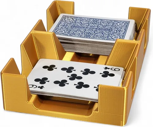 Vista 13 de Bandeja de plástico negro para cartas o carrito, no giratoria, fabricada en Estados Unidos Non-Swivel, Deluxe Plastic, Holds up to 2 decks, Does