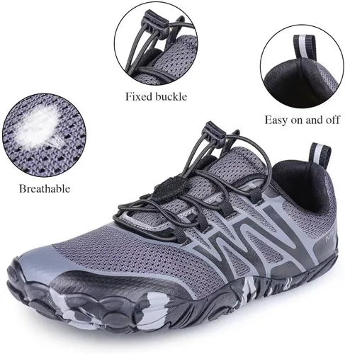 Vista 4 de CIOR Men's Minimalist Barefoot Shoes Trail Running Gym Cross Training Wide Toe Box Non Slip Athletic Sneakers