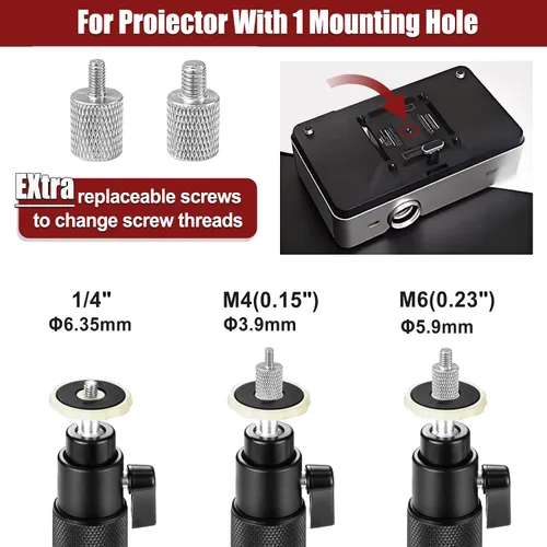 Vista 8 de 2-Be-Best Soporte para Proyector Mejorado, Soporte de Techo Extensible para Proyector, Soporte de Pared para Proyectores con Longitud Extensible