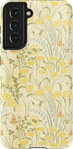 Vista 30 de Casely Funda para Galaxy S21 Here Comes The Sun Colorblock Sunset Diseño protector delgado esencial de doble capa Aquí viene el sol