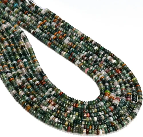 Vista 18 de CAI YI MING, cuentas 2x4mm naturales en forma de rondelle – Espaciadores de gemas sueltas para hacer joyas DIY (Amazonita)