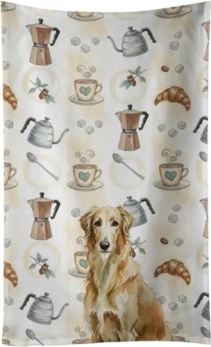 Vista 97 de Caroline's Treasures Afghan Hound - Toalla de cocina para barra de café, terciopelo frontal y lazo de algodón, lavable a máquina Sabueso afgano