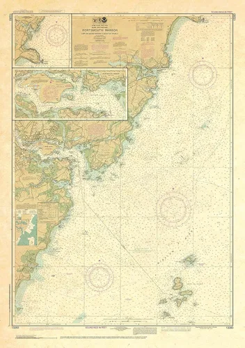 Vista 5 de Carta Náutica Decorativa - Gráfico NOAA 13283, Mapa de Calidad de Impresión Artística, Adecuado para Enmarcar. Arte de Pared, Impreso bajo Demanda.
