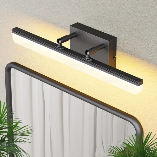 Vista 13 de Luz de tocador de níquel cepillado, barra de luz LED regulable de 15.7 pulgadas con 5 CCT, ángulo ajustable, iluminación de pared moderna para baño