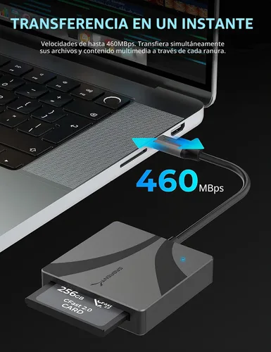 Vista 3 de SABRENT Lector de tarjetas USB tipo C CFast 2.0 [CR-CF20]