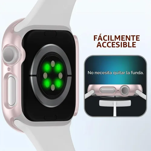 Vista 4 de Pack de 6 fundas para Apple Watch Series 11/10 de 42 mm con protector de pantalla de vidrio templado, BHARVEST Funda protectora de policarbonato