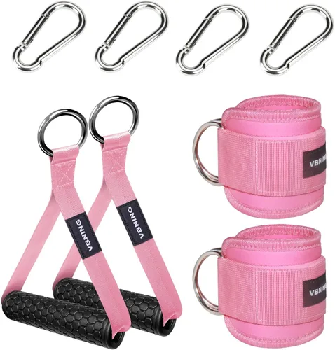 Vista 8 de Ankle Straps for Cable Machines and Exercise Handles — Replacement Fitness Equipment for Strength Trainer. Gym Attachments for Leg Extensions, Heavy