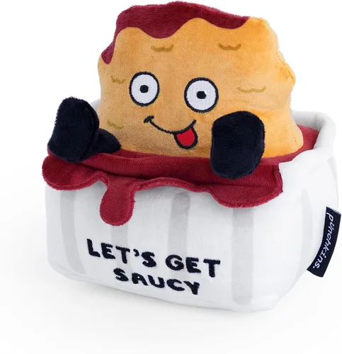 Vista 17 de Punchkins Peluche de pata de pollo, divertido peluche con texto en inglés "It's Leg Day", regalo para los amantes del humor, bonito juguete