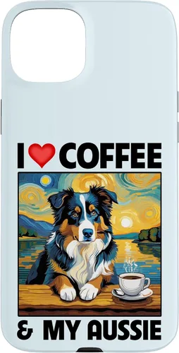 Vista 9 de Aussie Mom Dad Coffee Cup Australian Shepherd Dog Lovers Case for iPhone 17