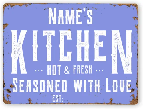 Vista 8 de Letreros de cocina personalizados personalizados para cocina, decoración de pared, letreros de metal para restaurante de mostrador, bar en casa