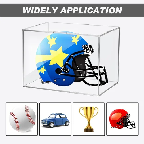 Vista 6 de Taiyin Mini Helmet Display Case, Clear Acrylic Protection Holder