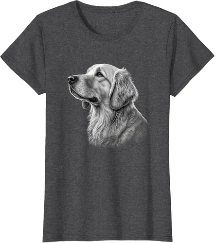 Vista 4 de Camiseta divertida Golden Retriever, Negro