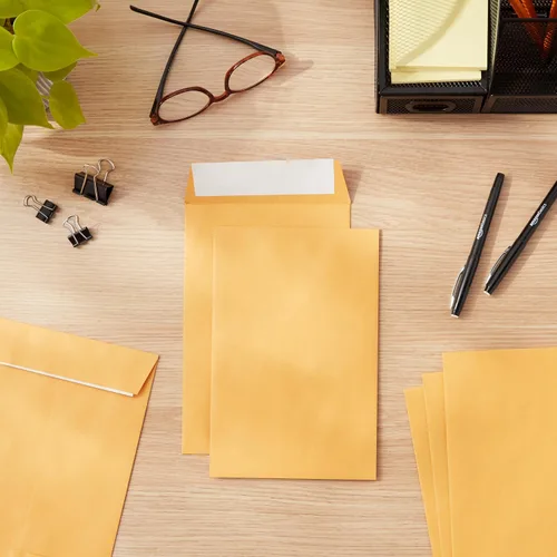 Vista 9 de Amazon Basics - Sobres para envíos de catálogo, cierre adhesivo, 6 x 9 pulgadas, marrón kraft, paquete de 500